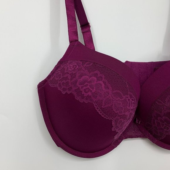 Maidenform Self Expressions Bra Womens 40DD Purple Lace Underwire Push Up - Picture 3 of 10